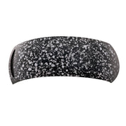 Black and white speckled headband on a white background