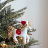 Ganapati Christmas Horse Felt Ornament