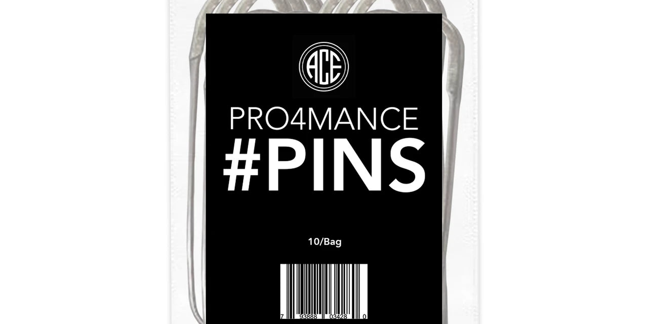 Front view of a package of Pro4mance Show Number Pins on a white background