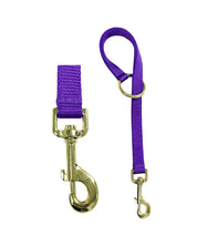 Side-by-side views of the snap and full purple Jacks Nylon Quick Fix Bucket & Utility Strap on a white background