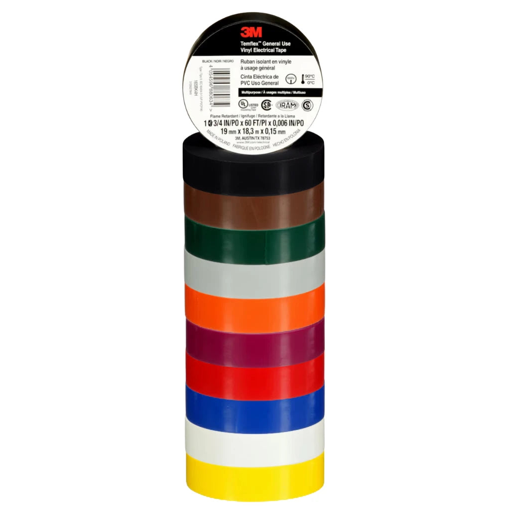 View of an assortment of colors on a white background