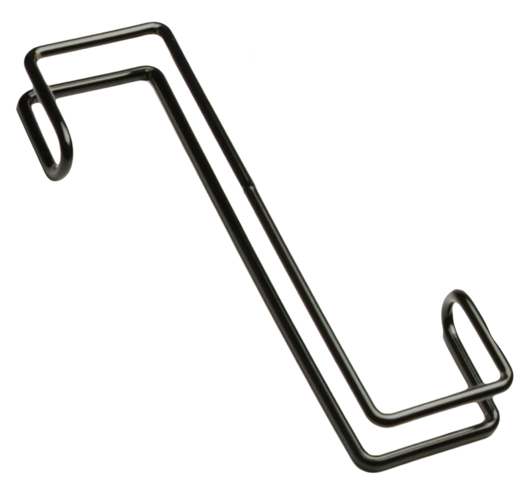 Full view of the Black Jacks Tack Hook on a white background