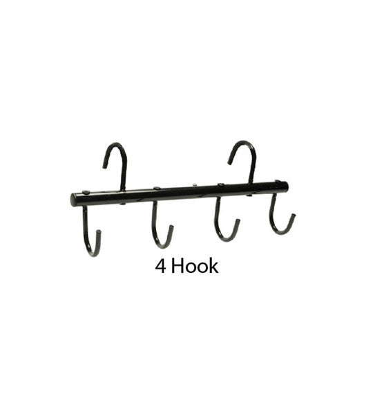 View of the 4 hook Jack's Portable Tack Rack on a white background