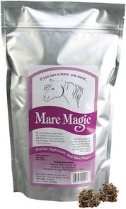 Front view of an 8 oz bag of Mare Magic on a white background