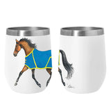 AWST Int'l 12 oz Stainless Steel Lila Horse Wine Tumbler
