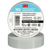 View of 2 rolls stacked of the Gray 3M Temflex Vinyl Electrical Tape on a white background