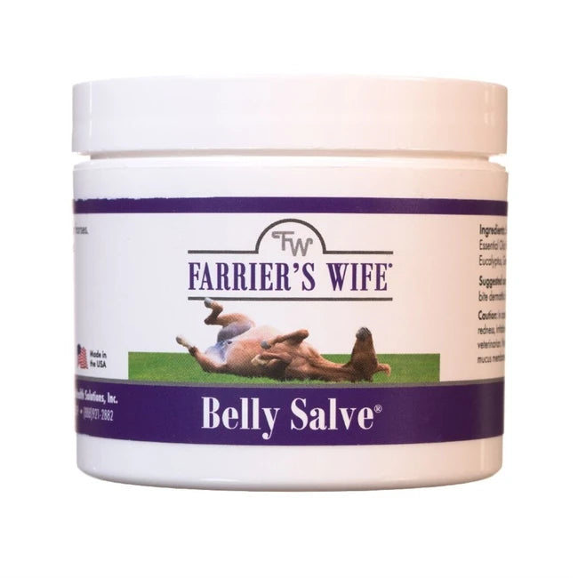 Front view of Farrier's Wife Belly Salve on a plain background