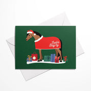 View of one of the Santa Bay-by Dapplebay Holiday Card Set with its envelope