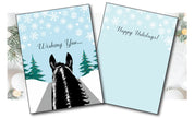 View of the Trail Rider Horse Hollow Press Holiday Greeting Card