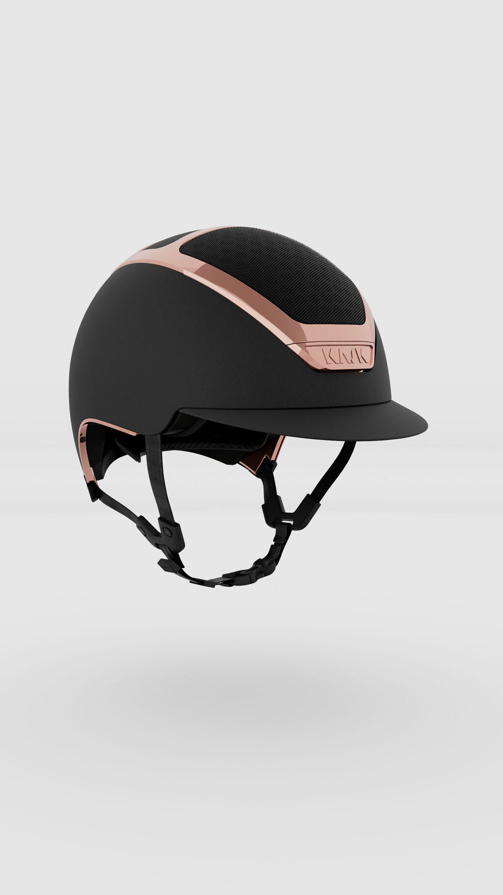 Angled front view of the black everyrose Kask Dogma Chrome Helmet on a plain background