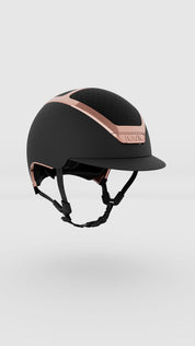 Angled front view of the black everyrose Kask Dogma Chrome Helmet on a plain background