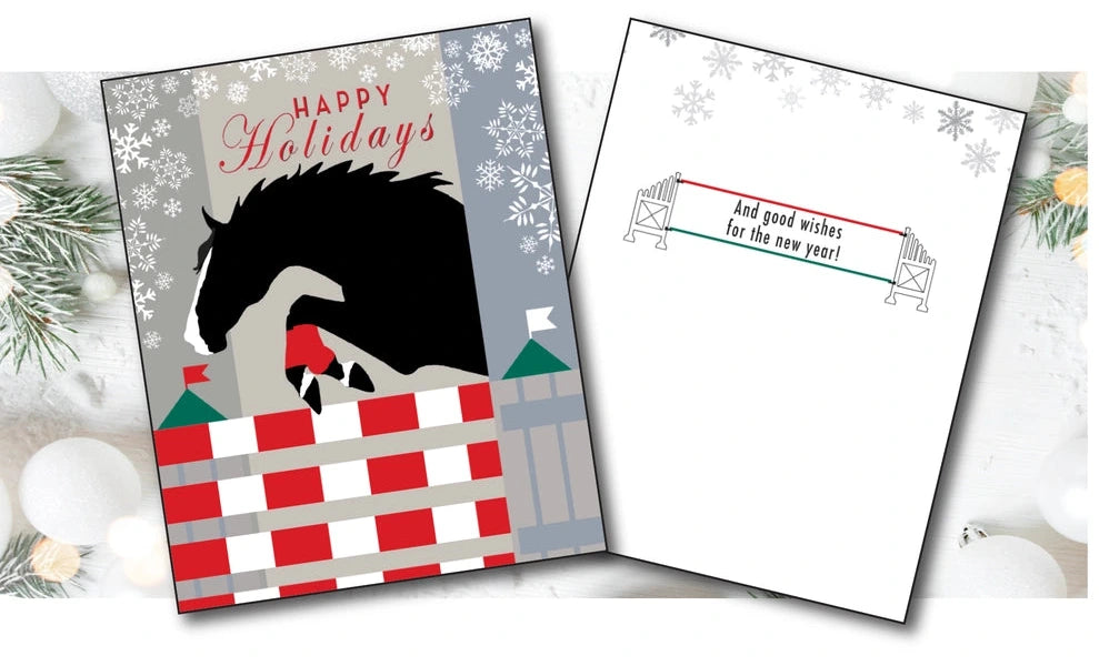 View of the Jumper Snow Horse Hollow Press Holiday Greeting Card