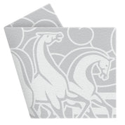 View of the folded Equus Amor Horses Throw Blanket on a white background