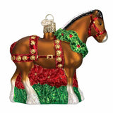 Kelley And Company Glass Clydesdale Ornament