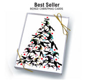Front view of the Thoroughbred Tree Horse Hollow Press Holiday Greeting Card Box Set