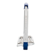 Side view of the Blue Acavallo Arena AluPlus 2.0 Stirrup on a plain background