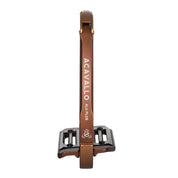 Side view of the Bronze/Brown Acavallo Arena AluPlus 2.0 Stirrup on a white background