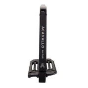 Side view of the Total Black Acavallo Arena AluPlus 2.0 Stirrup on a plain background