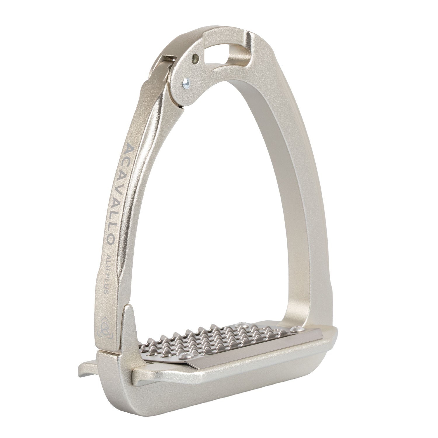 View of the Total Solar Titanium Acavallo Arena AluPlus 2.0 Stirrup on a plain background