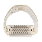 Top view of the Total Solar Titanium Acavallo Arena AluPlus 2.0 Stirrup on a plain background