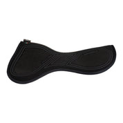Side view of the Total Black Acavallo Sublime Zero Impact Slim Half Pad on a plain background