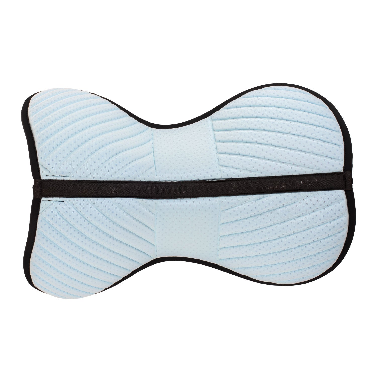 Underside view of the Total Black Acavallo Sublime Zero Impact Slim Half Pad on a plain background