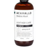 Close-up front view of the Acavallo Almond Leather Oil on a white background