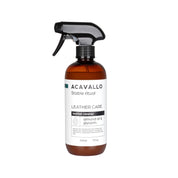 Front view of a bottle of Acavallo Almond Leather Soap on a white background