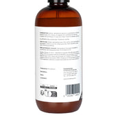 Back view of a bottle of Acavallo Almond Leather Soap on a white background