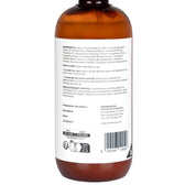 Back view of a bottle of Acavallo Almond Coat Polish on a white background