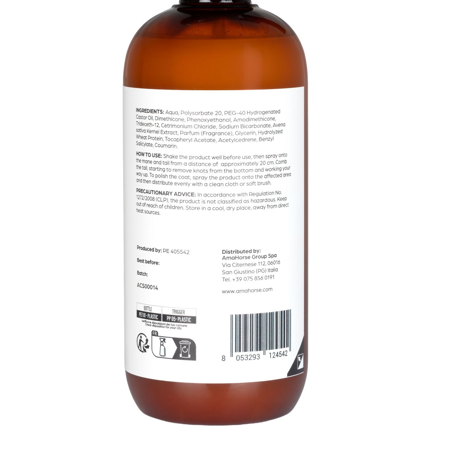 Back view of the Acavallo Coconut Oat and Biotin Detangler on a white background