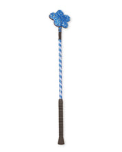 Front view of the blue Equistar Glitter Flower Crop on a white background
