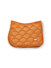 Side view of a Chestnut Equestrian Stockholm Velvet Jump Saddle Pad on a  white background