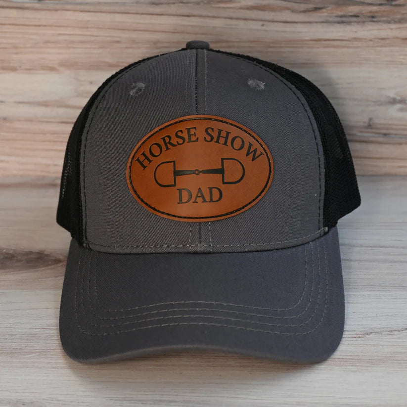 Front view of the Horse Show Dad Dubois Cheval Baseball Hat on a wood background