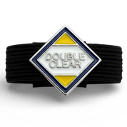 View of the Double Clear Dubois Cheval Crop Charm on a white background