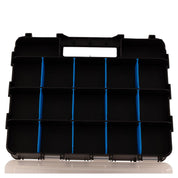 View of an open TRUST Stud Box on a white background