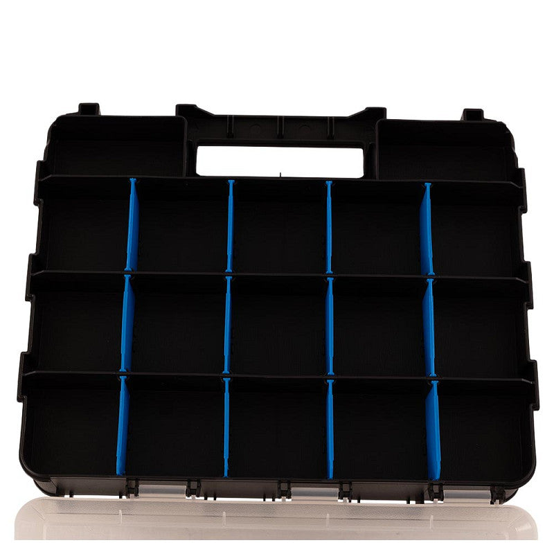 View of an open TRUST Stud Box on a white background