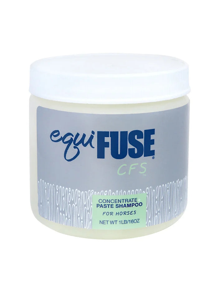 Front view if a jar of Equifuse CFS Concentrate Shampoo on a white background