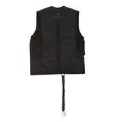 Back view of the Black Equestro Airbag Safety Vest on a plain background