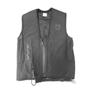 Front view of the Black Equestro Airbag Safety Vest on a plain background