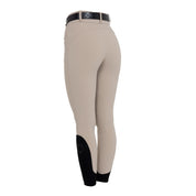 Angled back view of the Cobblestone Equestro High-Waisted Knee Grip Breeches on a plain background