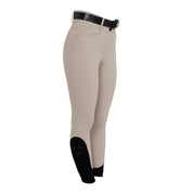 Angled front view of the Cobblestone Equestro High-Waisted Knee Grip Breeches on a plain background