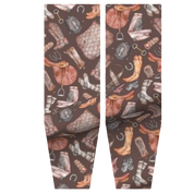 Front view of the pattern on a pair of Essentials Posh Pony Boot Stuffers on a white background