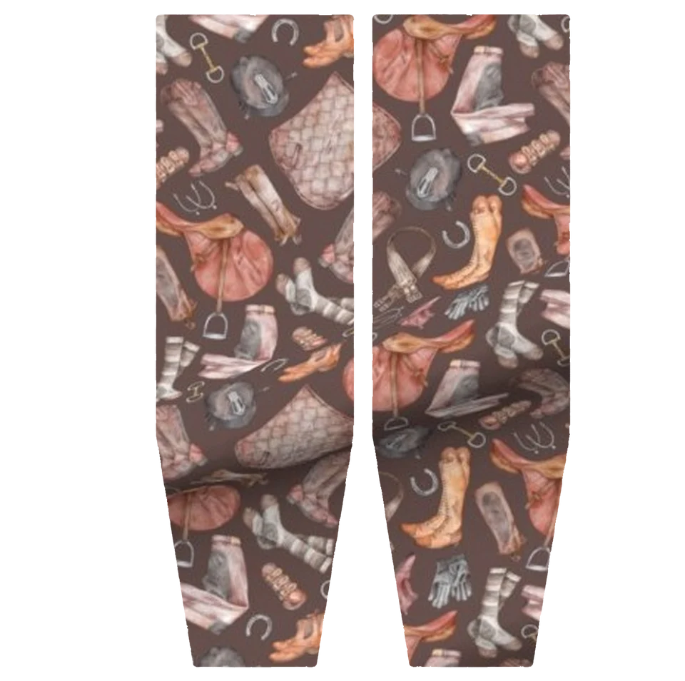 Front view of the pattern on a pair of Essentials Posh Pony Boot Stuffers on a white background