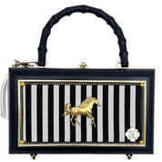 Back view of the Darling & Company Dressage In The Hamptons Bag on a white background