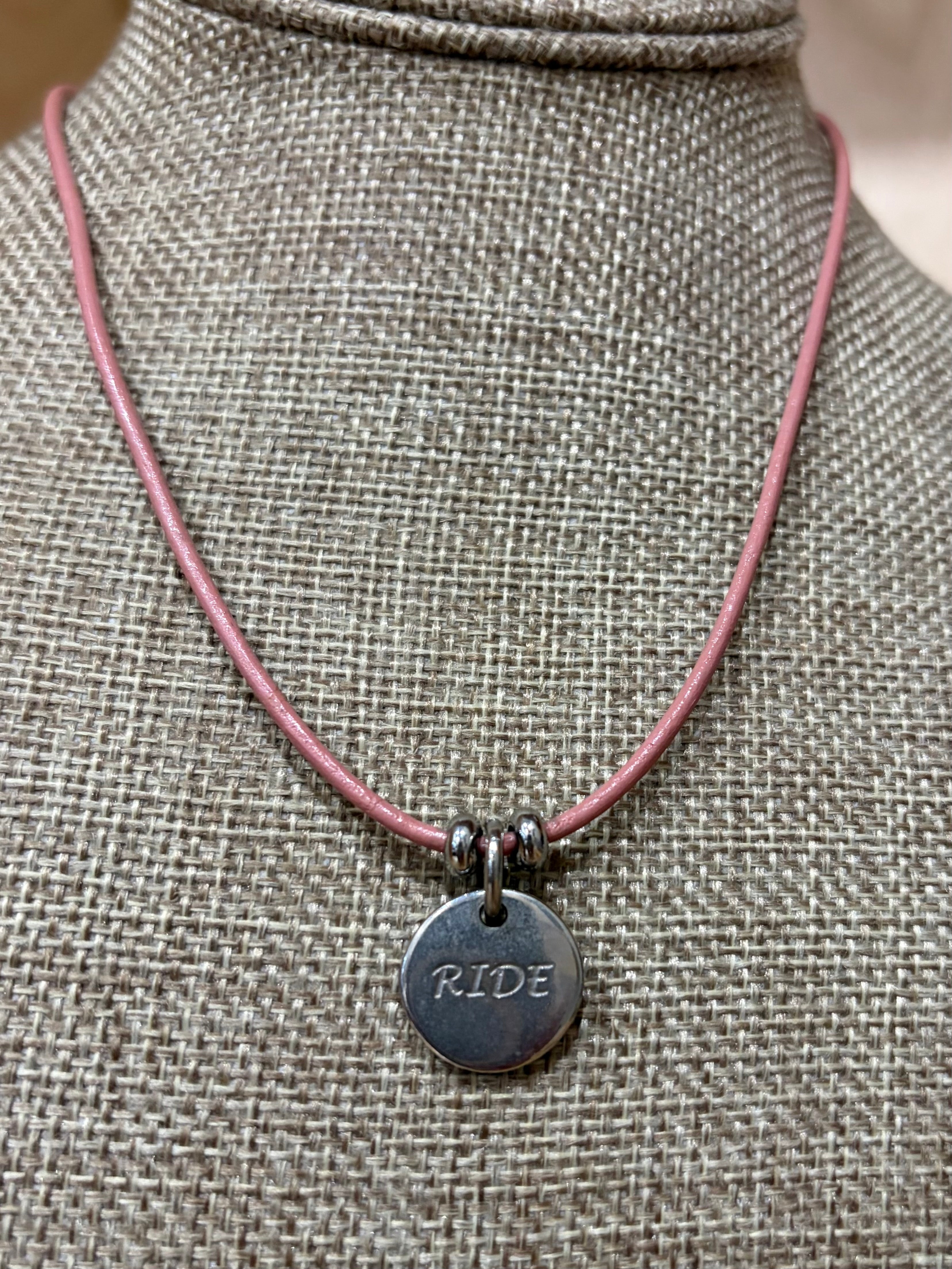 Lilo Leather Necklace with Charm