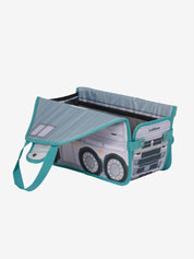 Angled front view of an opened up LeMieux Toy Pony Carry Bag on a plain background