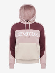 Front view of the Wild Rose LeMieux Kadie Color Block Hoodie on a plain background