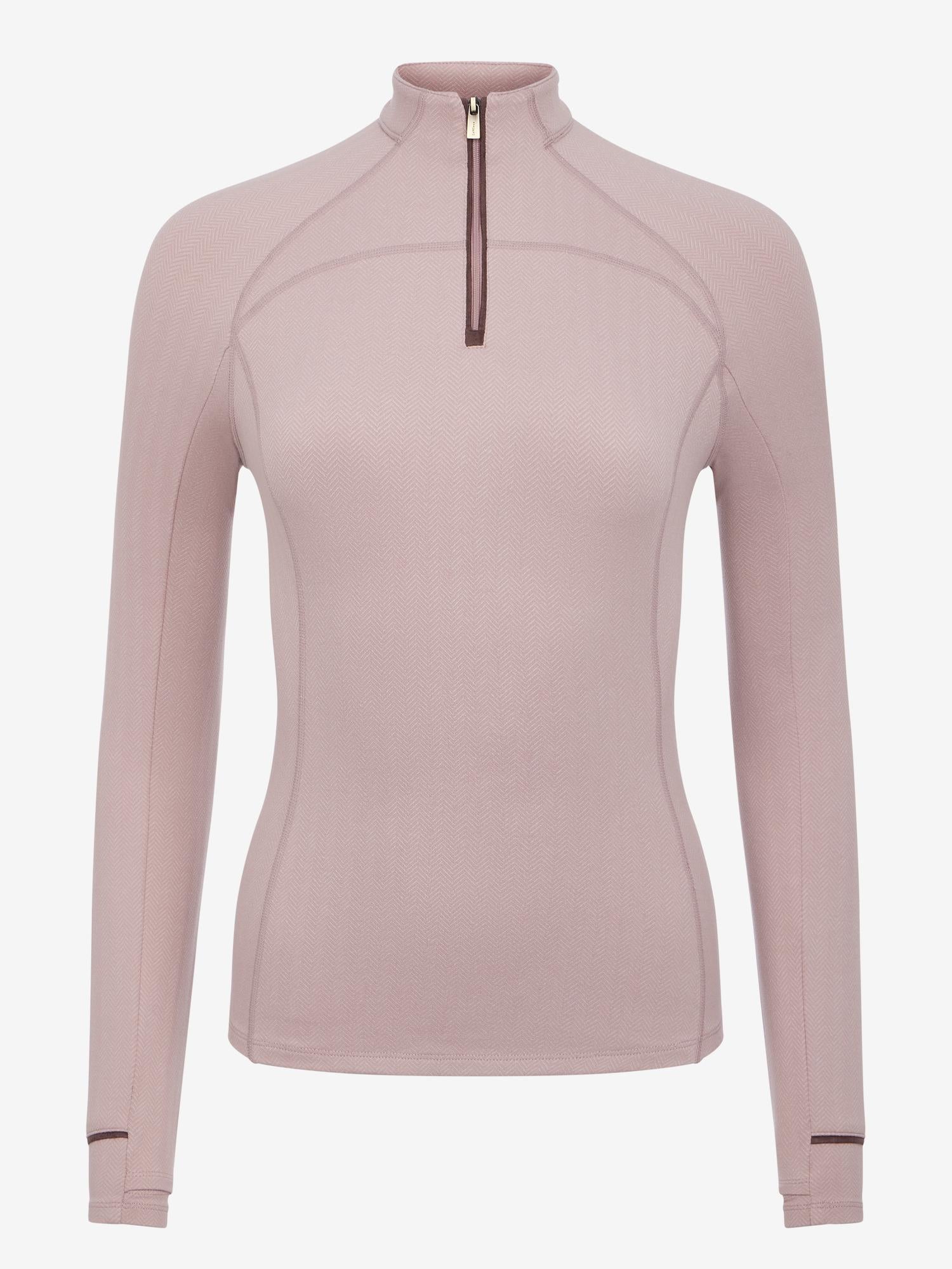 Front view of the Wild Rose LeMieux Heritage Herringbone Base Layer on a plain background