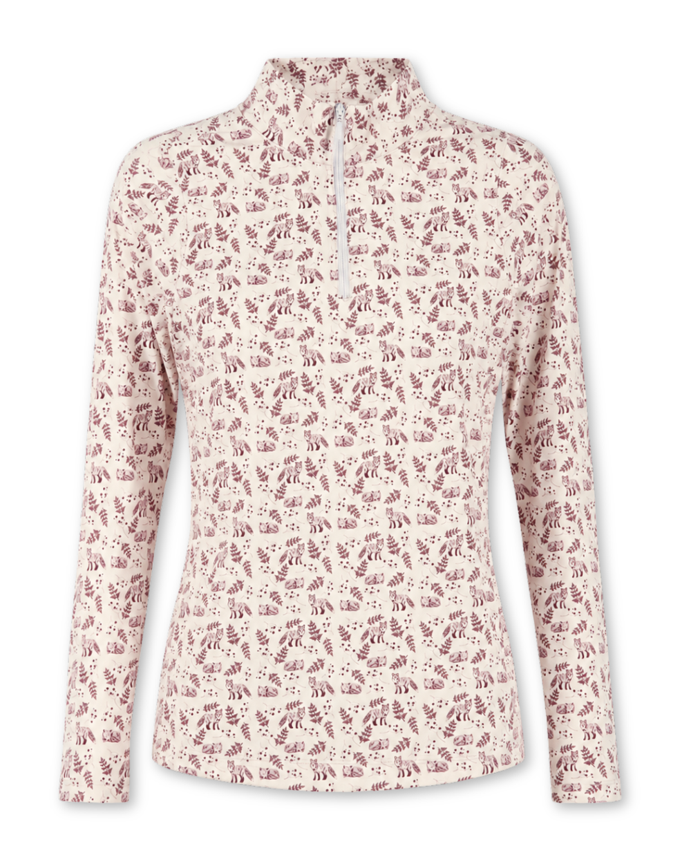 Front view of the Deinhardt Designs Impulsion & Straightness Lori Long Sleeve Signature Sunshirt on a white background